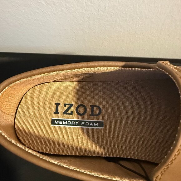 Izod Mens Seapoint Sneaker Slip On Shoe Tan Men's 9 - Picture 3 of 9
